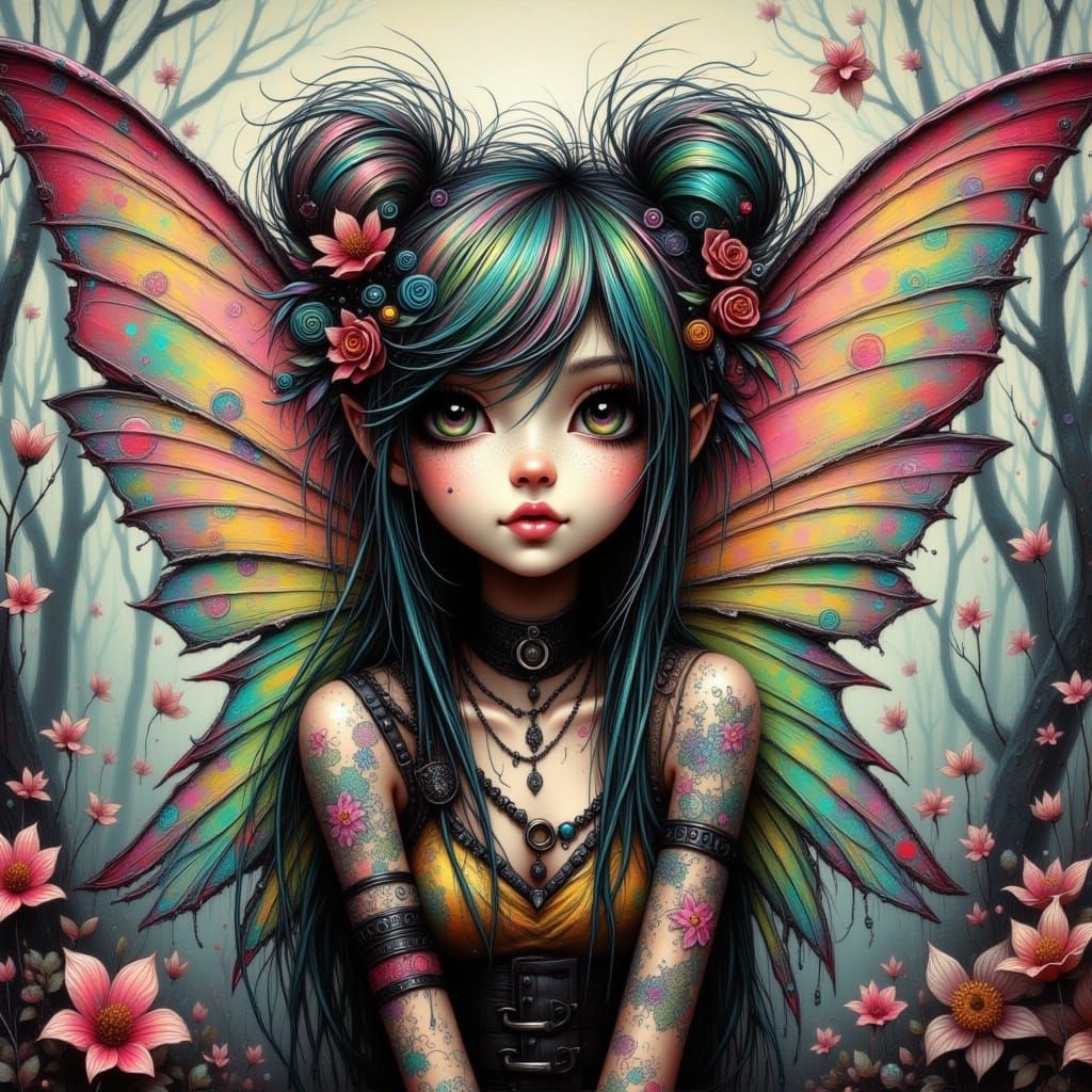 Punk Rocker Fairy with Whimsical Elf Style