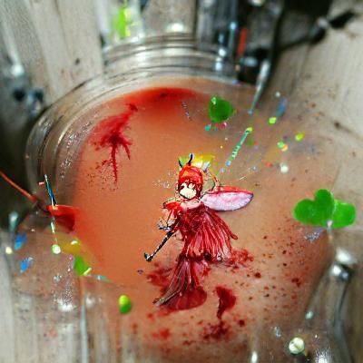 Bloody Fairy in Dark Fantasy Style