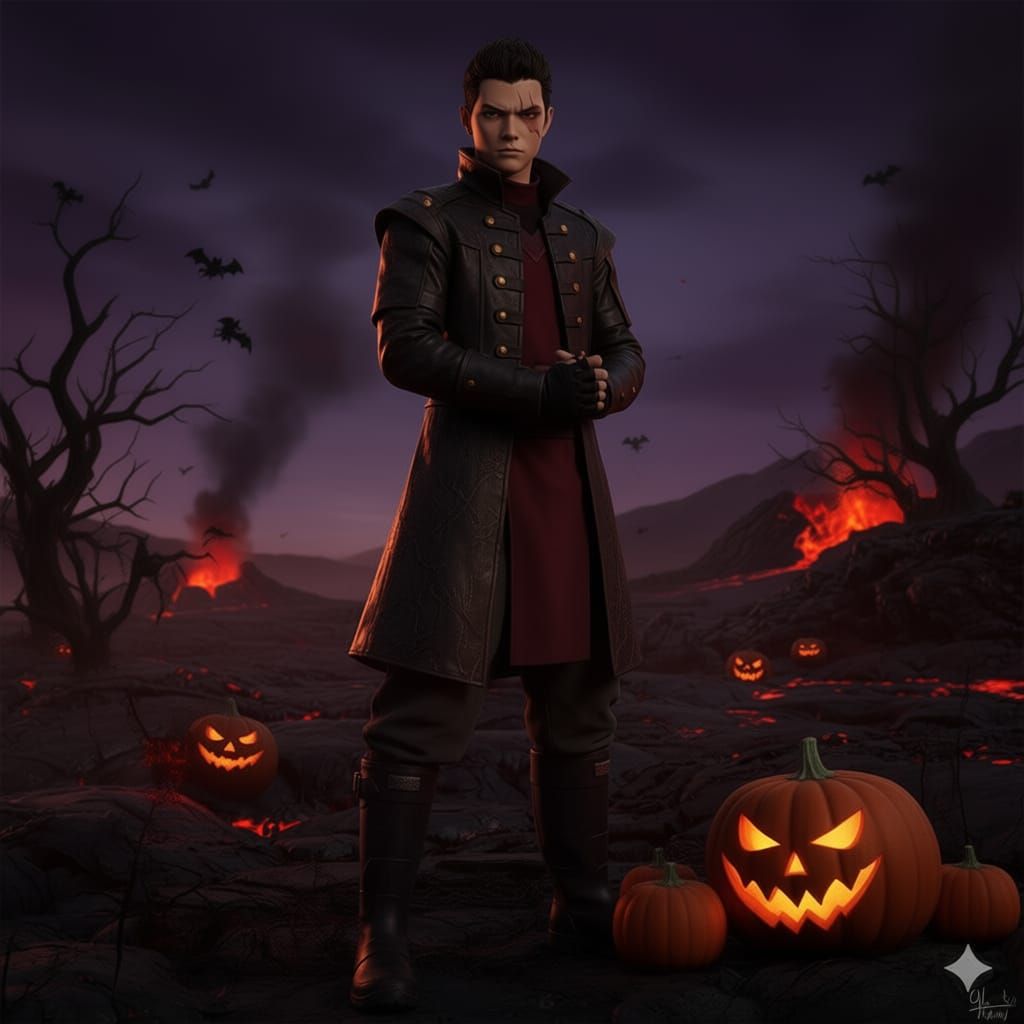 Scary Halloween Zuko Character Art