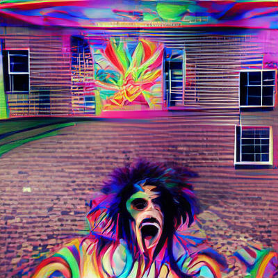 Monochrome View of an Insane Asylum