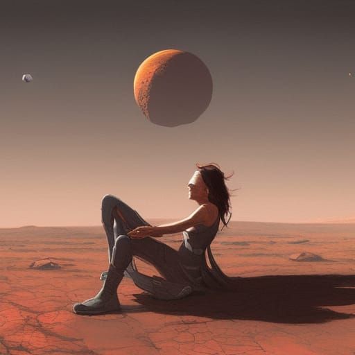 Solitude on Mars: A Digital Art Depiction