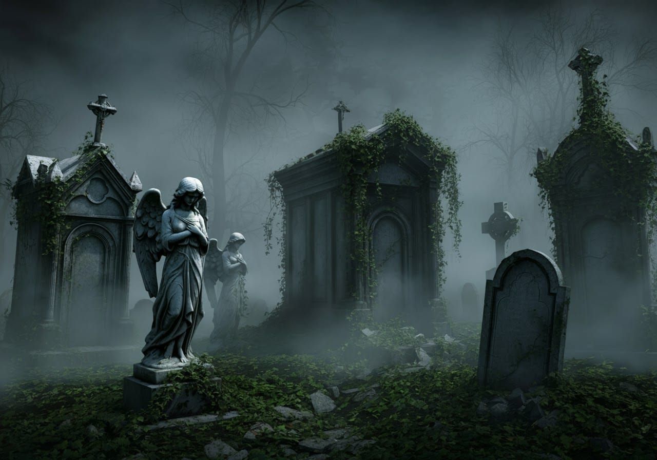 The old graveyard had fallen out of use a long time ago. Mos...