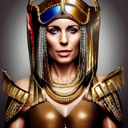 Julius Caesar and Cleopatra Portrait in Gladiator Style