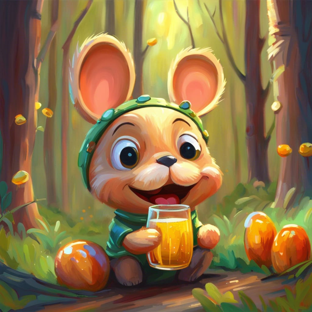 Cute Beer Character in 3D Disney Animation Style