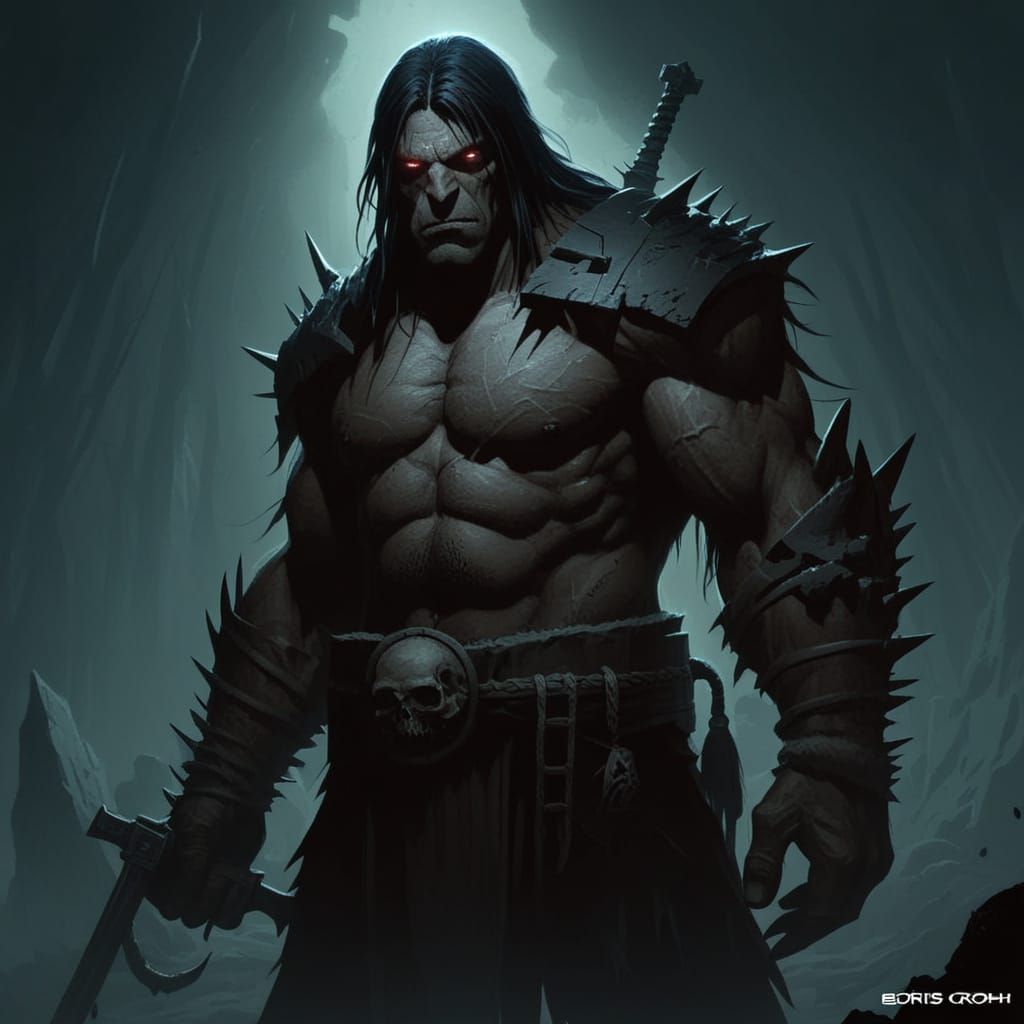 Grimdark Landscape in a Cyberpunk Aesthetic