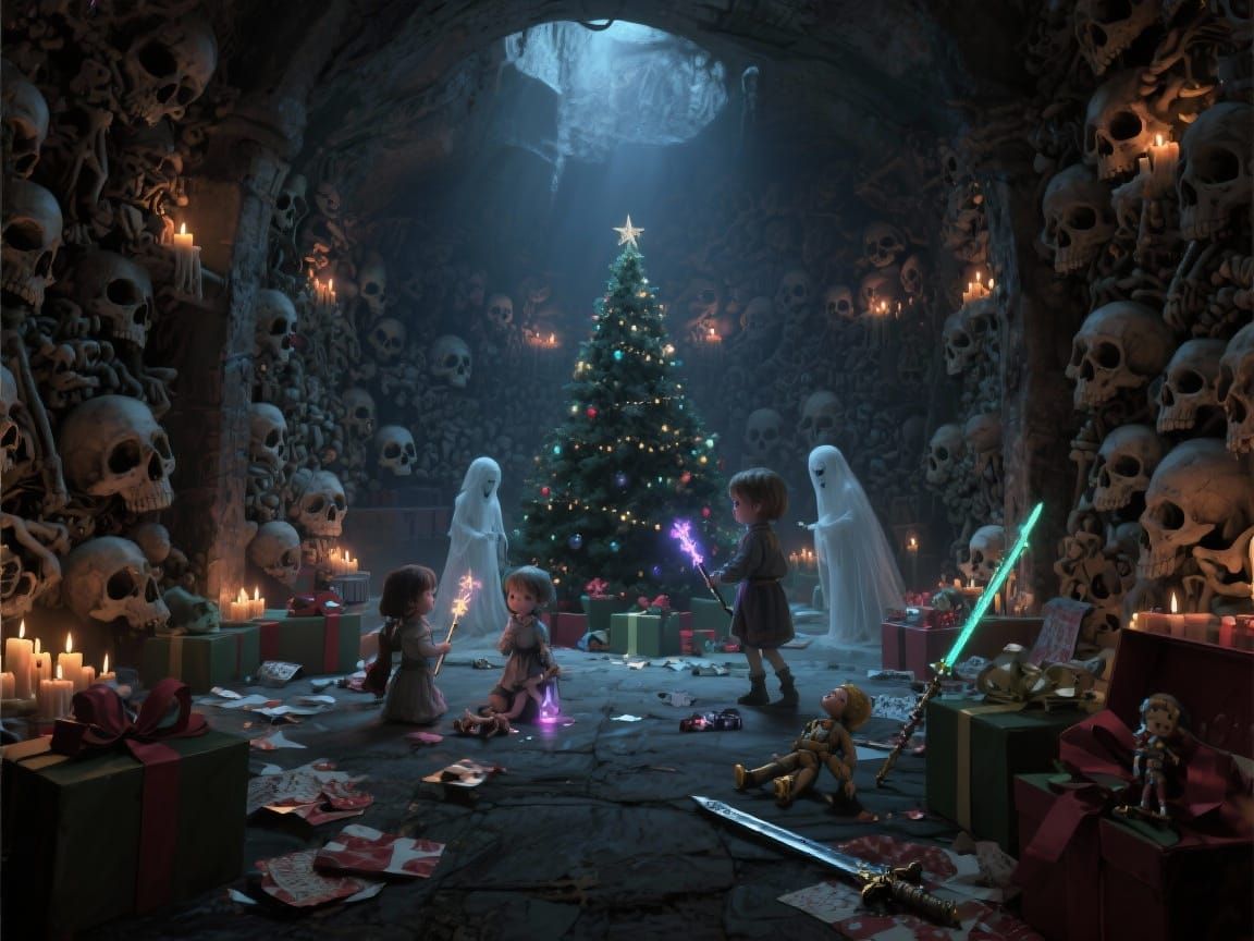 Christmas in Capuchin Crypt with Ghostly Children