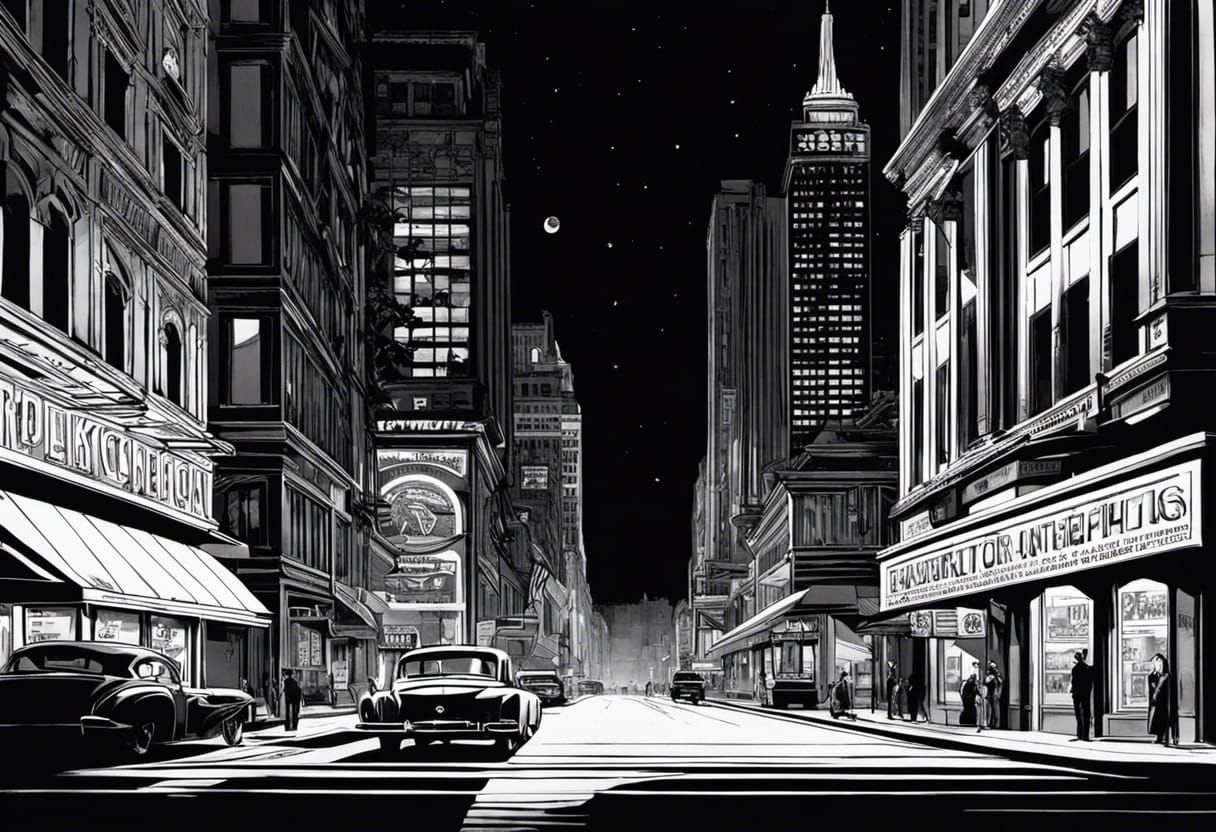 1940s San Francisco Nightclub in Graphic Novel Style