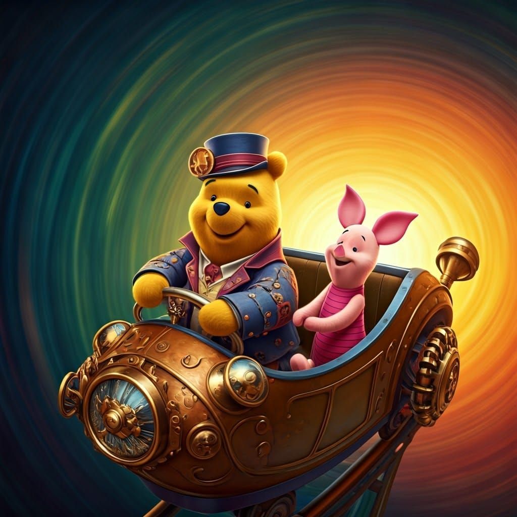 Pooh and Piglet's Steampunk Roller Coaster Adventure