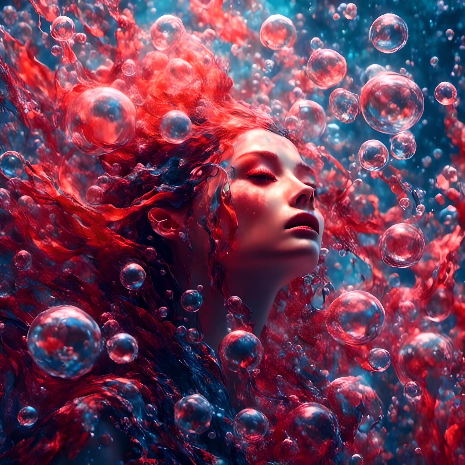 Effervescent Dreams for ChromaDepth 3D Glasses