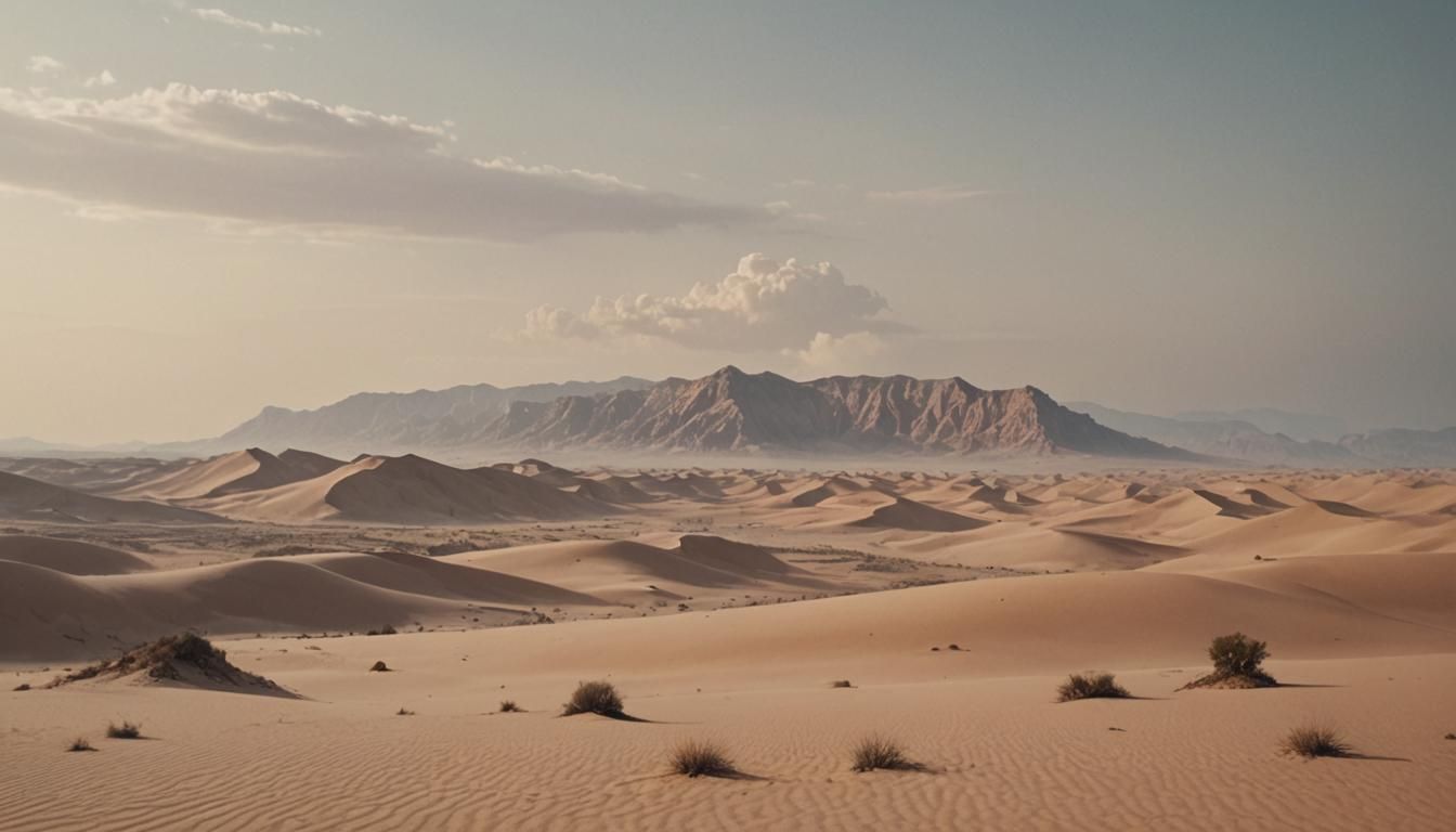 Film Noir Nuclear Explosions in Desert Mountain Range