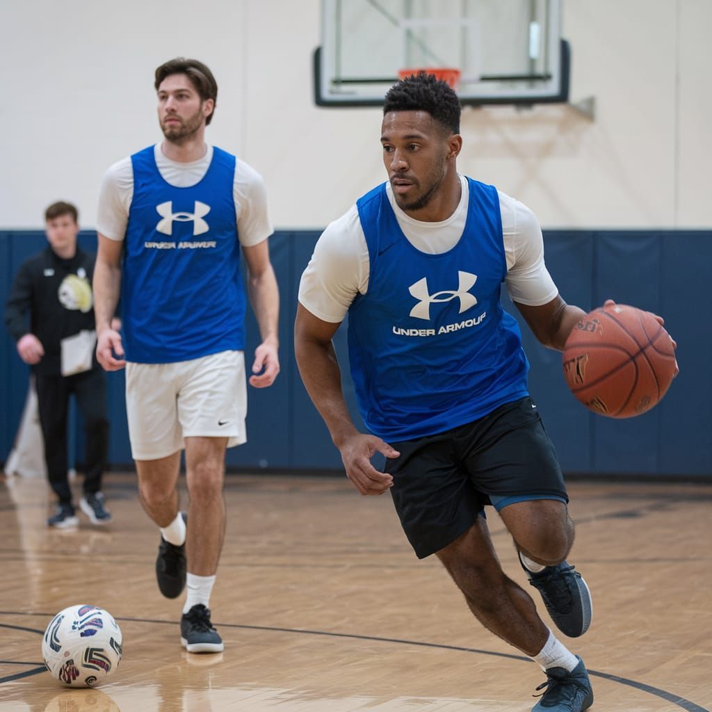 Athletes in Under Armour Sportswear Photograph