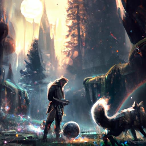 Epic Gaming Wolf Digital Matte Painting