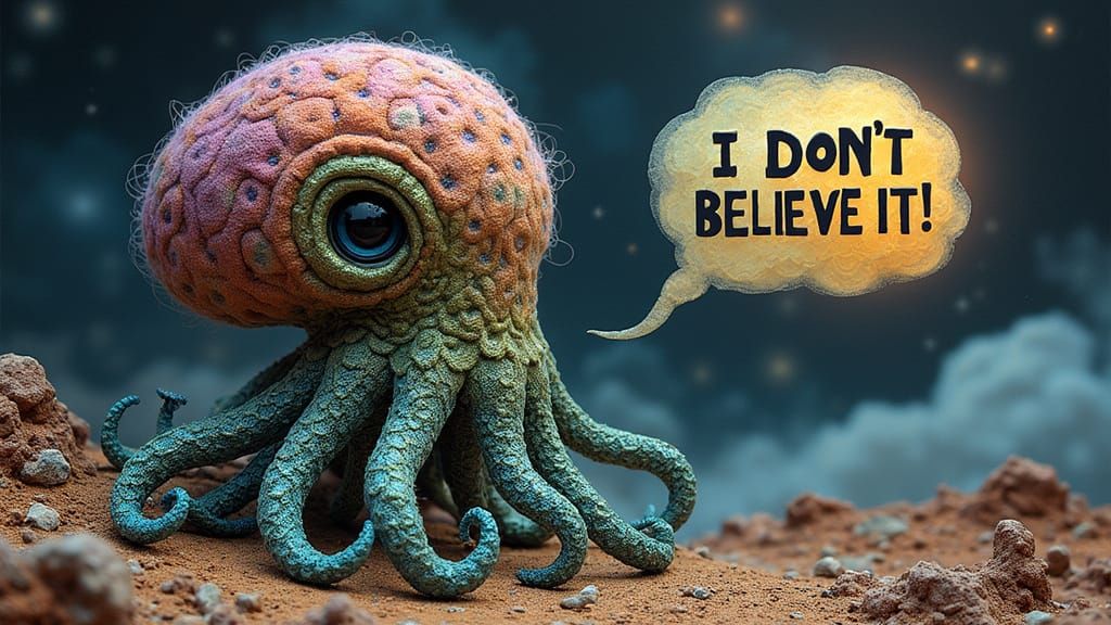 Surreal Cryptid Fusion with Fractal Elements