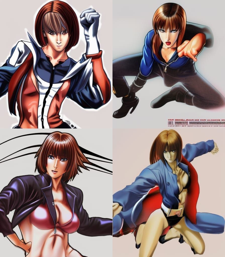Cynthia Rothrock as Iori Yagami: Manga-Style Portrait