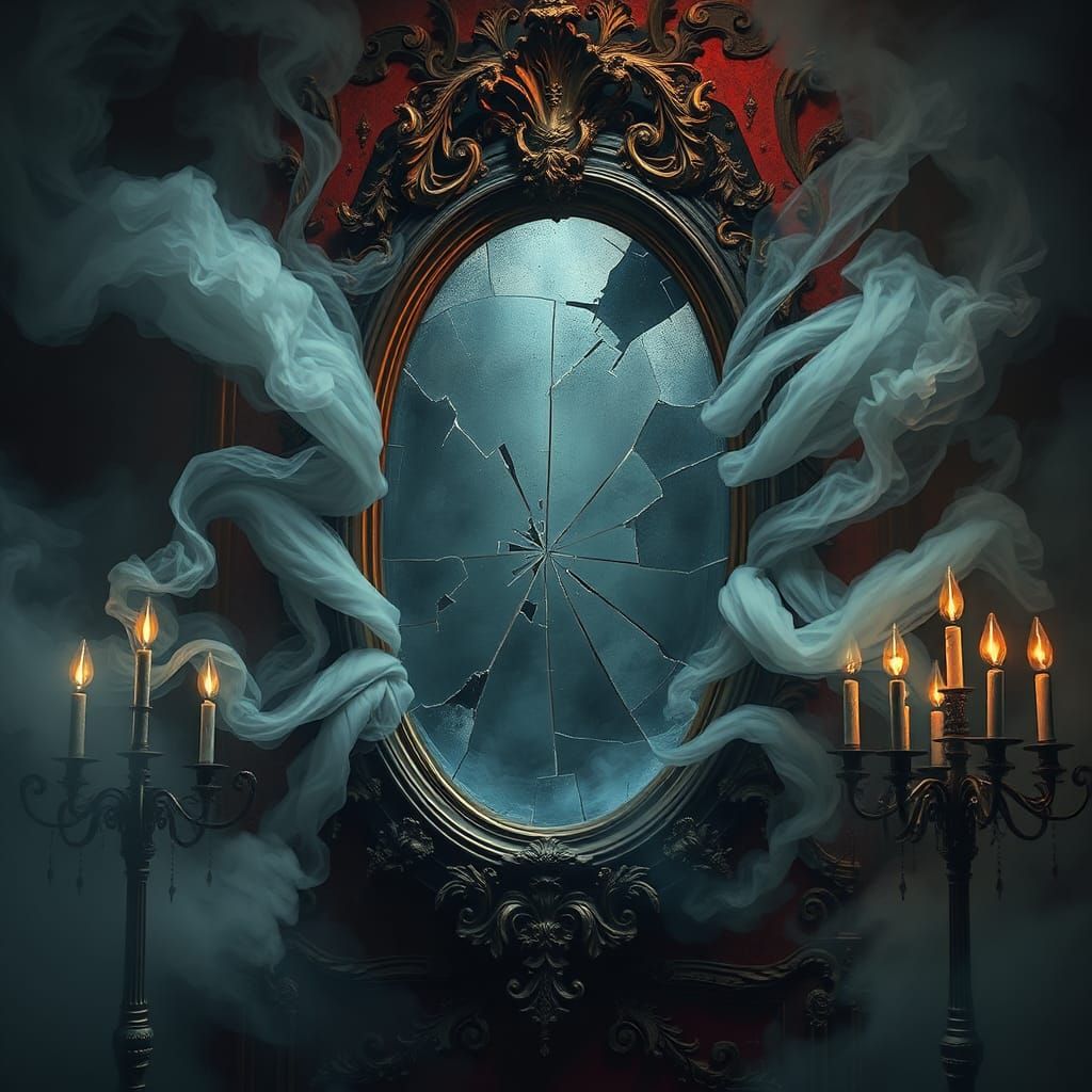 Ornate Mirror to Dark Realm, Gothic Horror
