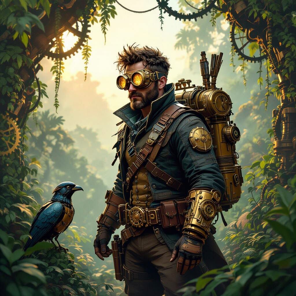 Steampunk Jack of Spades Explores Clockwork Jungle