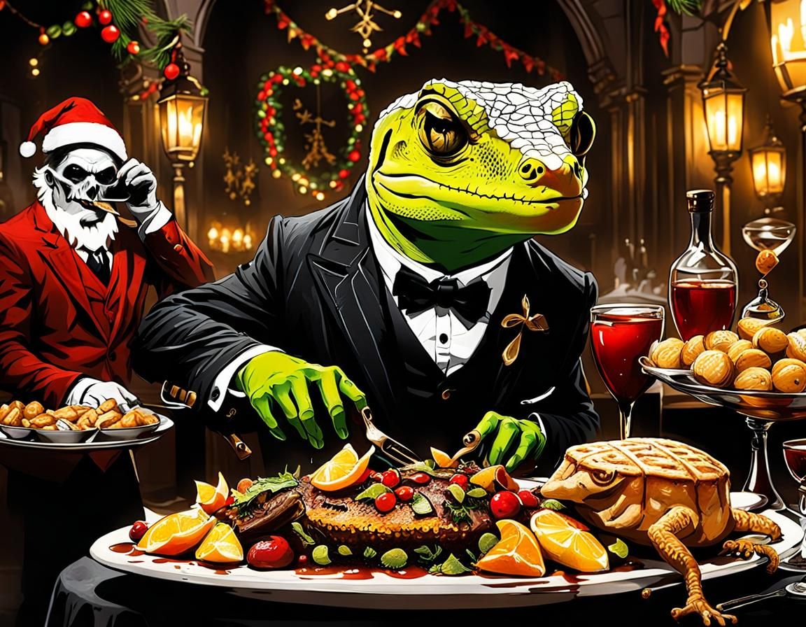 Gecko Gentlemen's Gothic Christmas Graffiti Feast