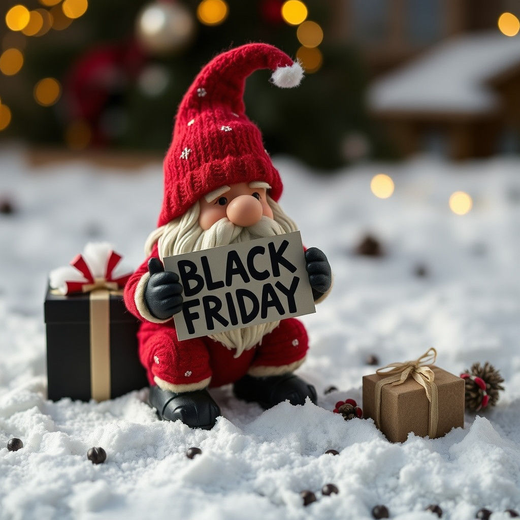 Festive Gnome Announces Black Friday