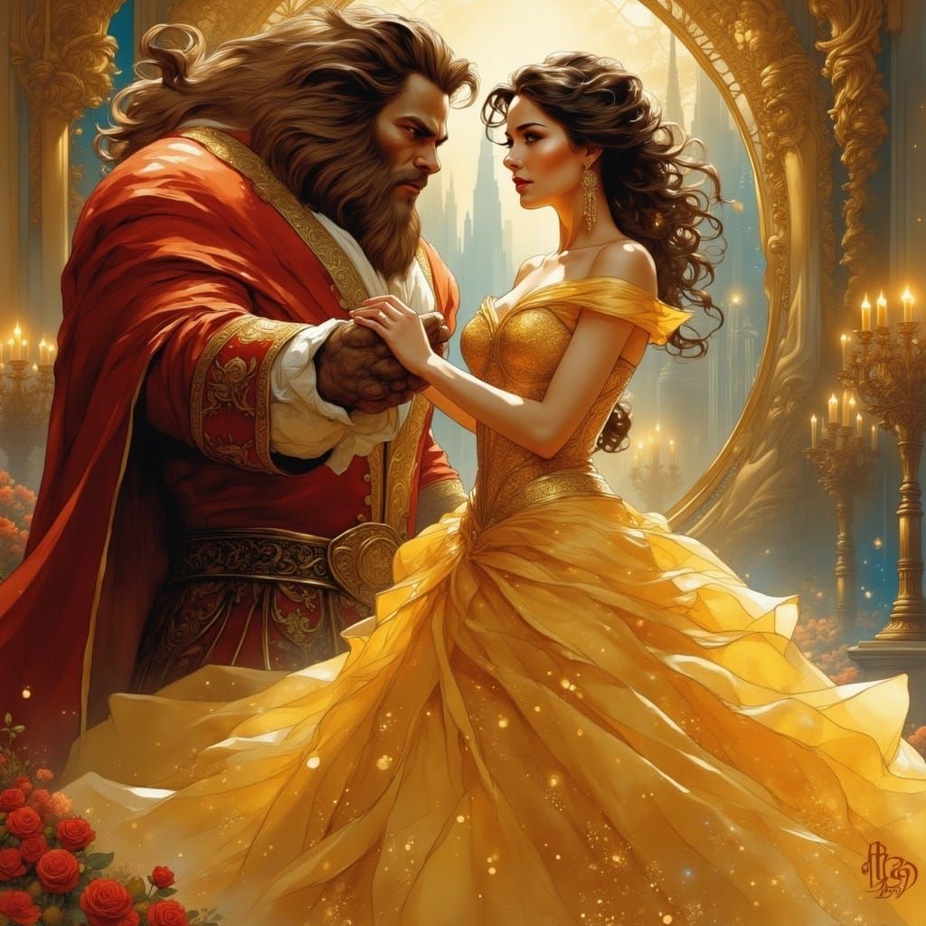 Belle Enchants the Beast in Grand Ballroom