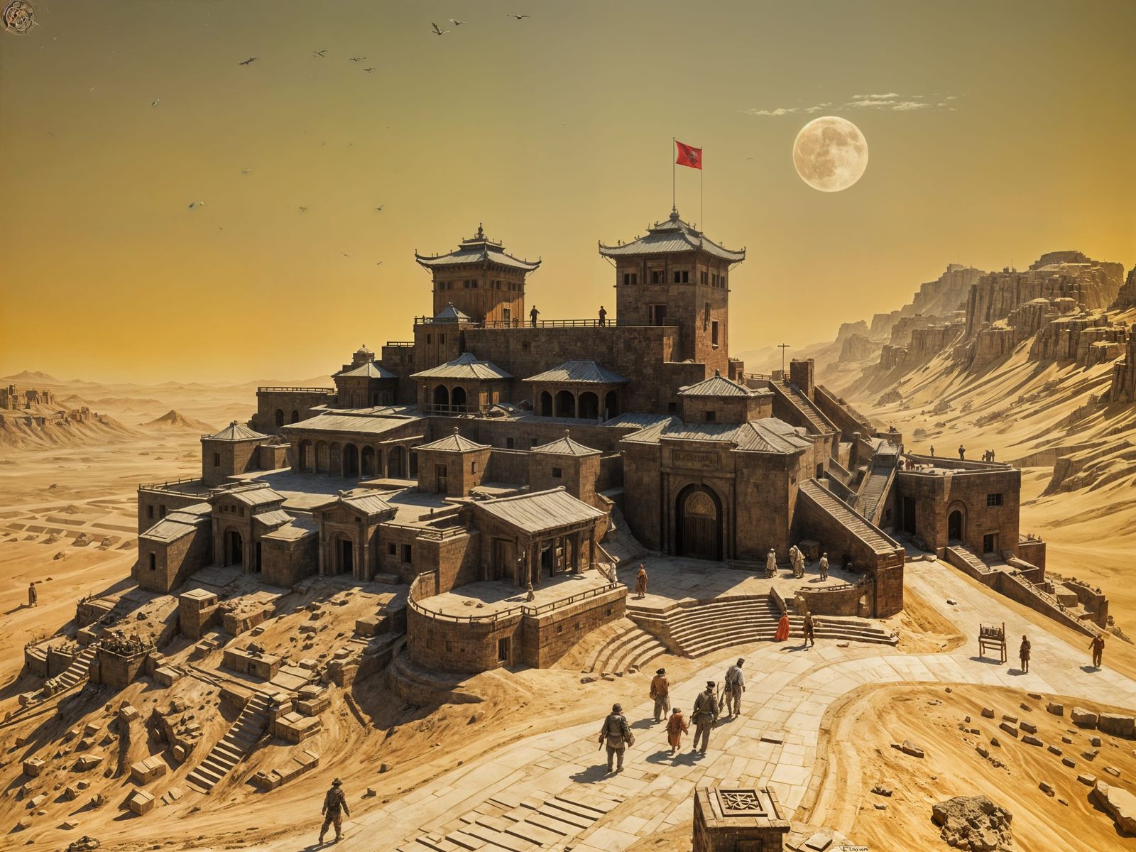 Futuristic Mars Colony at Jiayuguan Fortress