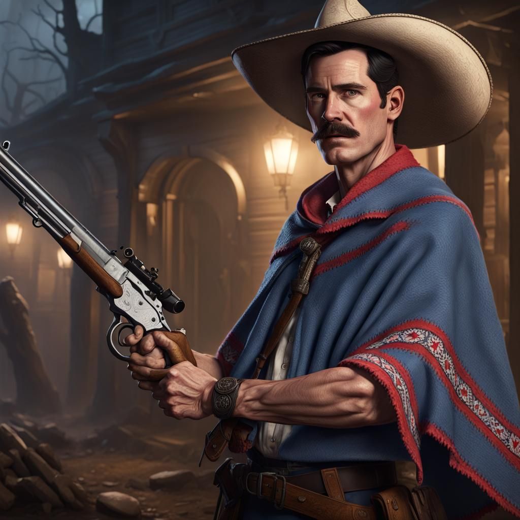 Mexican Ash Williams: Dark Fantasy Concept Art