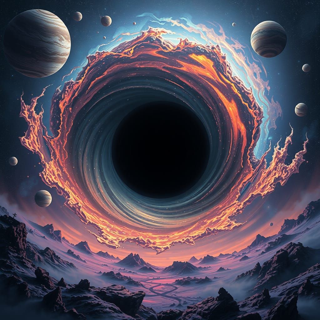 Swirling Black Hole in Starry Cosmic Landscape