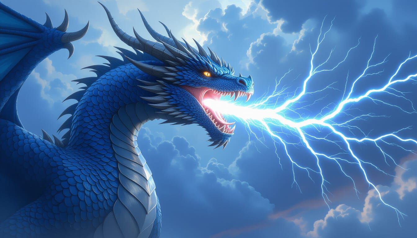 Blue Dragon Unleashes Lightning Bolt