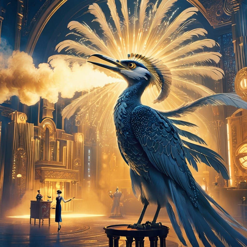 Flapper and Robot Dance in 1920s Speakeasy