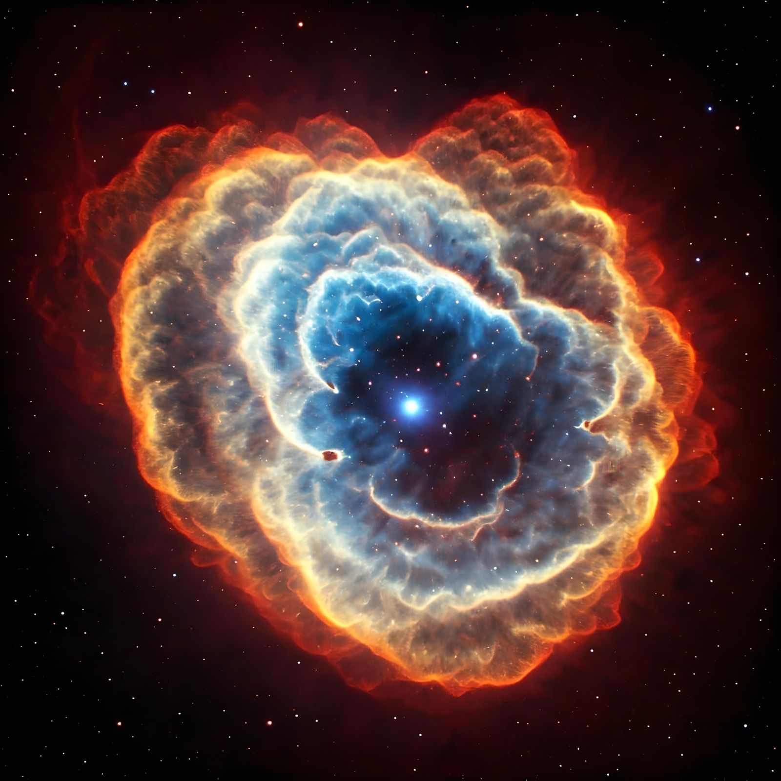 Spectacular Emission Nebula in Deep Color, 8K