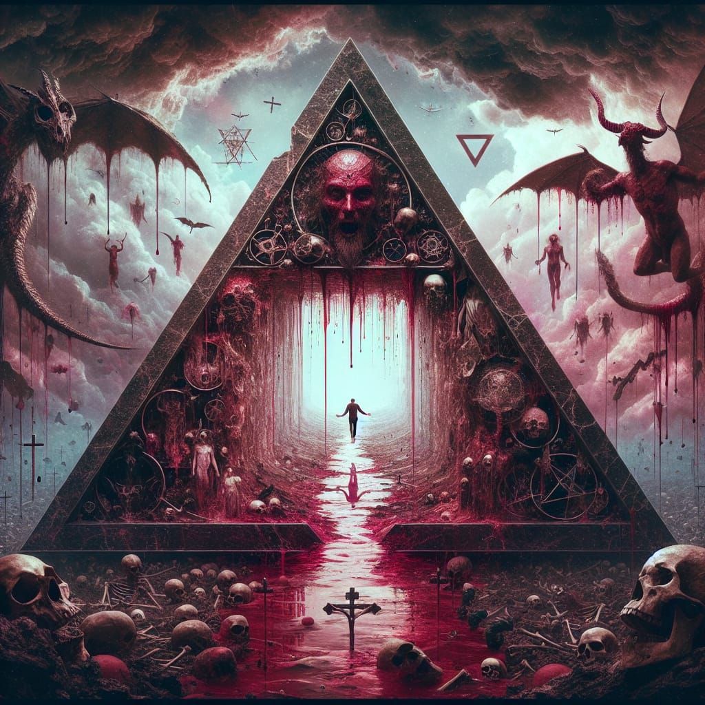 Infernal Pyramid: A Double Exposure in Film Style