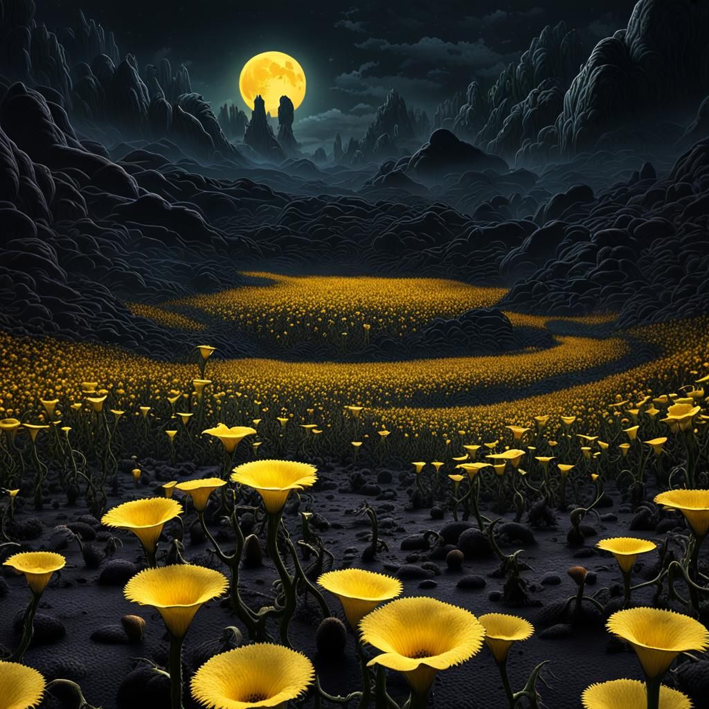 some flowers only open in the shadow of the moon...