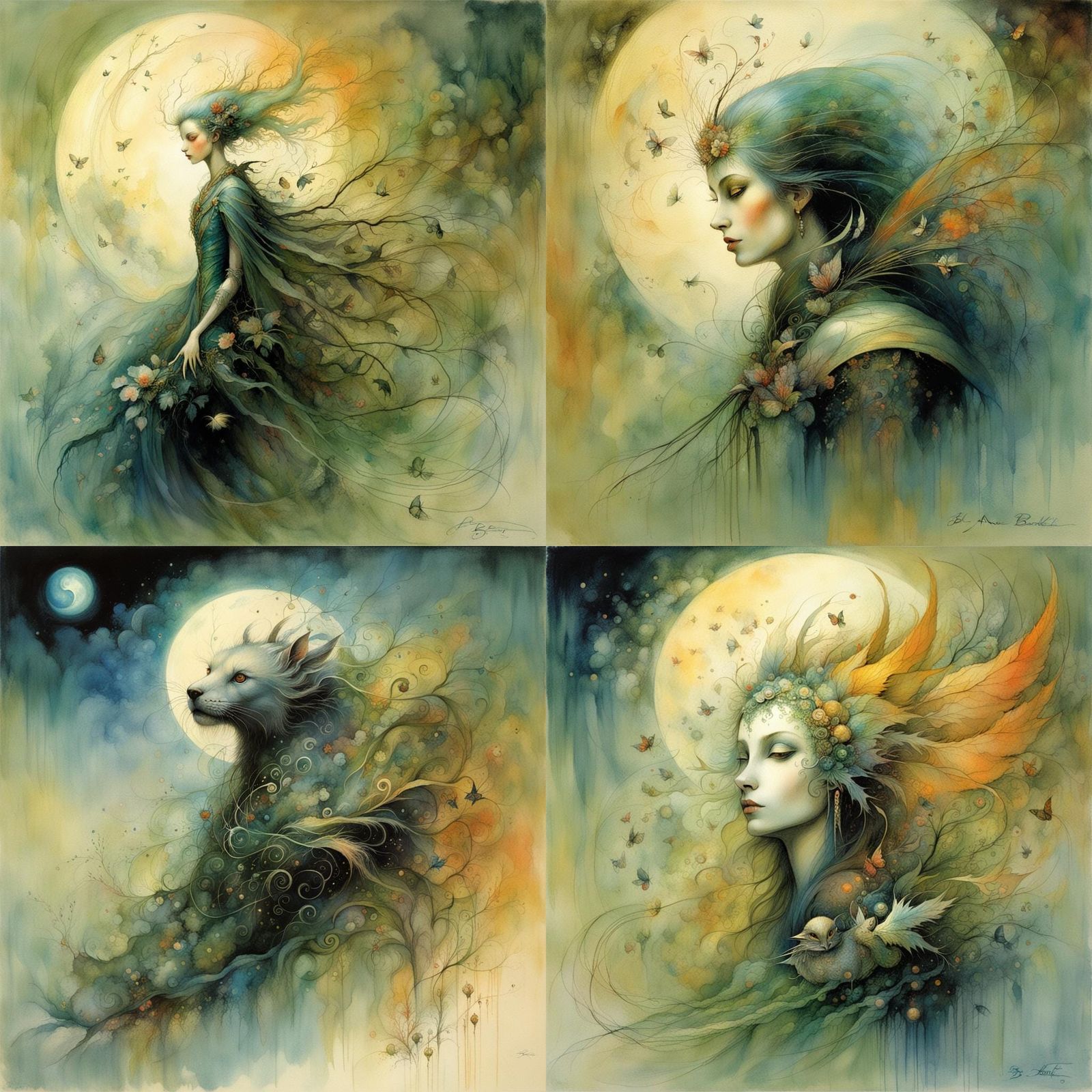 Ethereal Fantasy Landscape in Visionary Style