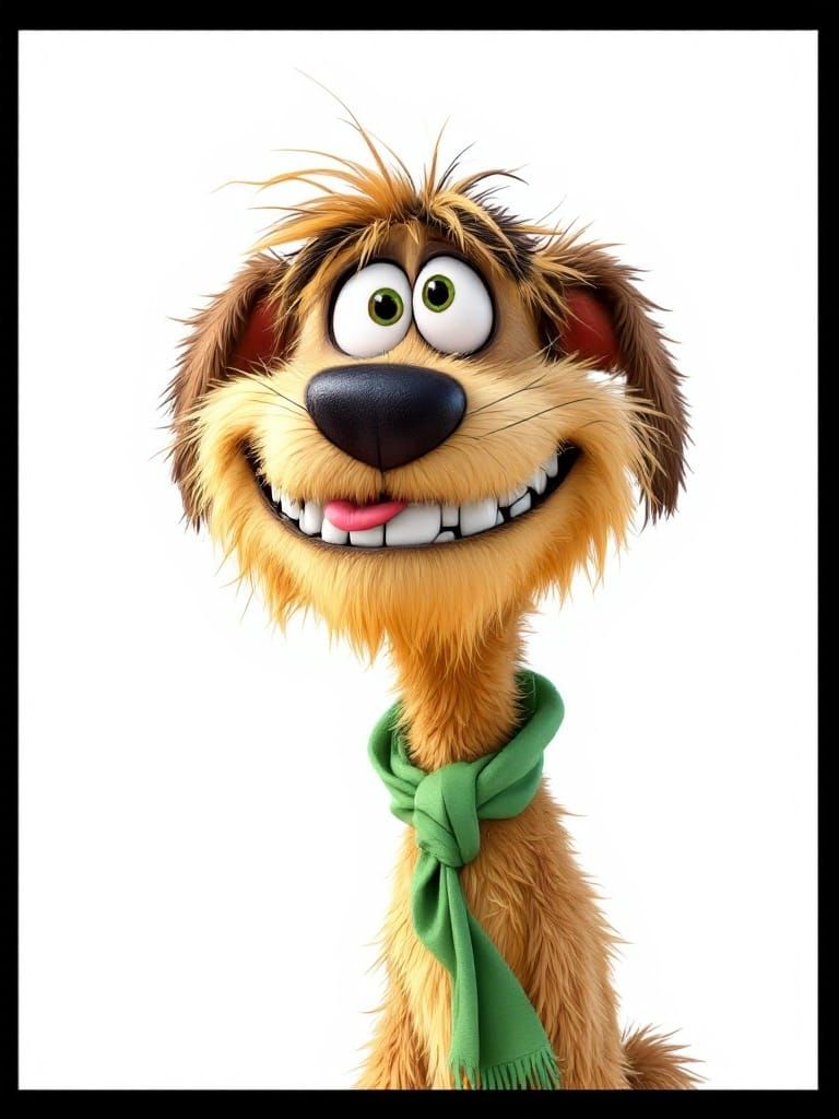 Realistic Muttley from Wacky Races in a Playful Pose