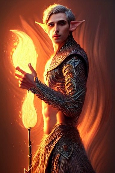 Half-Elf Pyromancer
