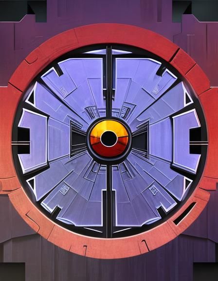 Cubist Metallic Dreamscape in Contrasting Colors