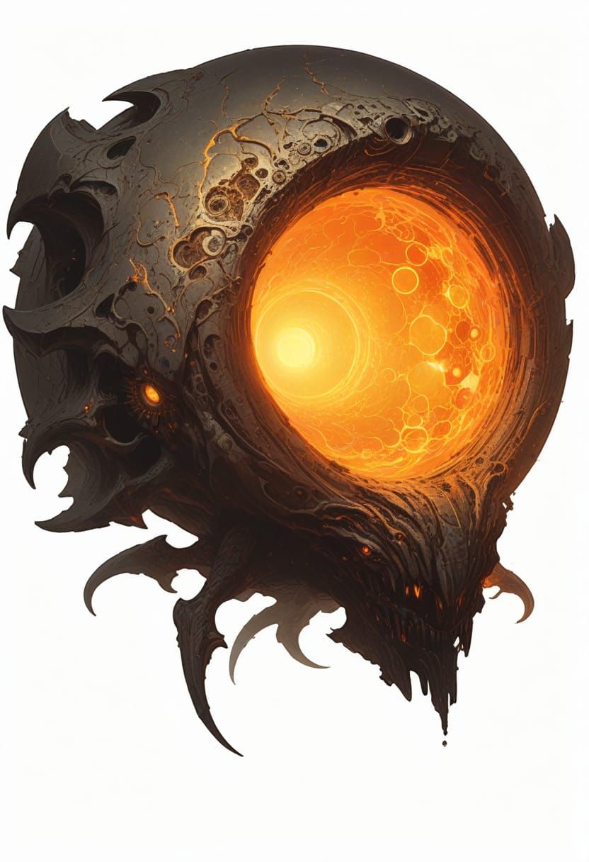 Vibrant Black Hole Entity in a Swirling Storm of Color