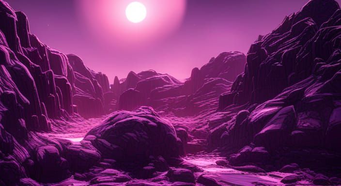 Dark Galactic Landscape in Unreal Engine