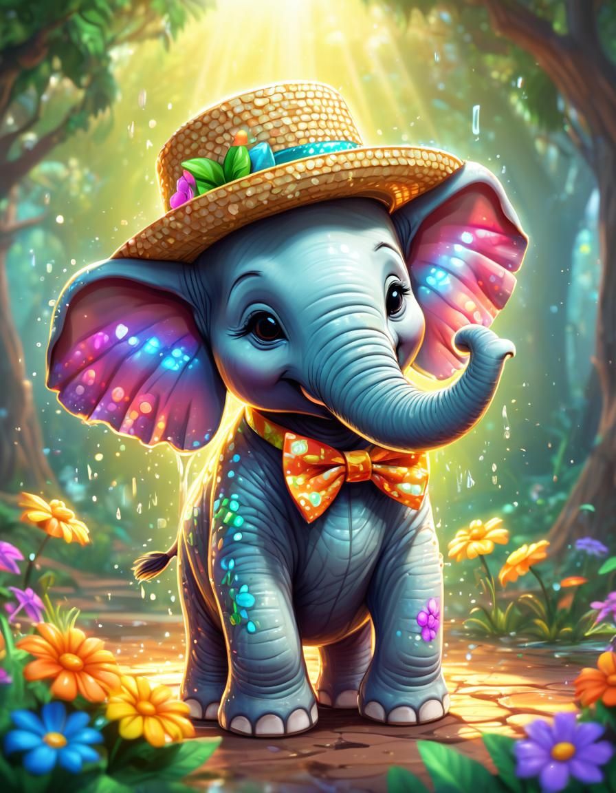 Cute baby elephant cartoon 🐘