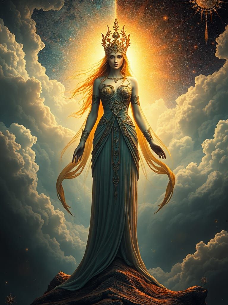 Otherworldly Woman in Dreamlike Surrealist Style