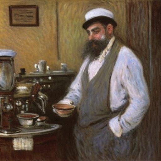 Impressionist Painter Barista Art