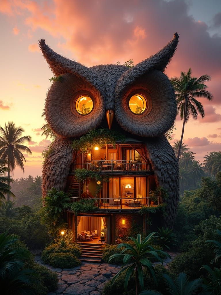 Tropical Owl Building: Sustainable Bamboo Architecture