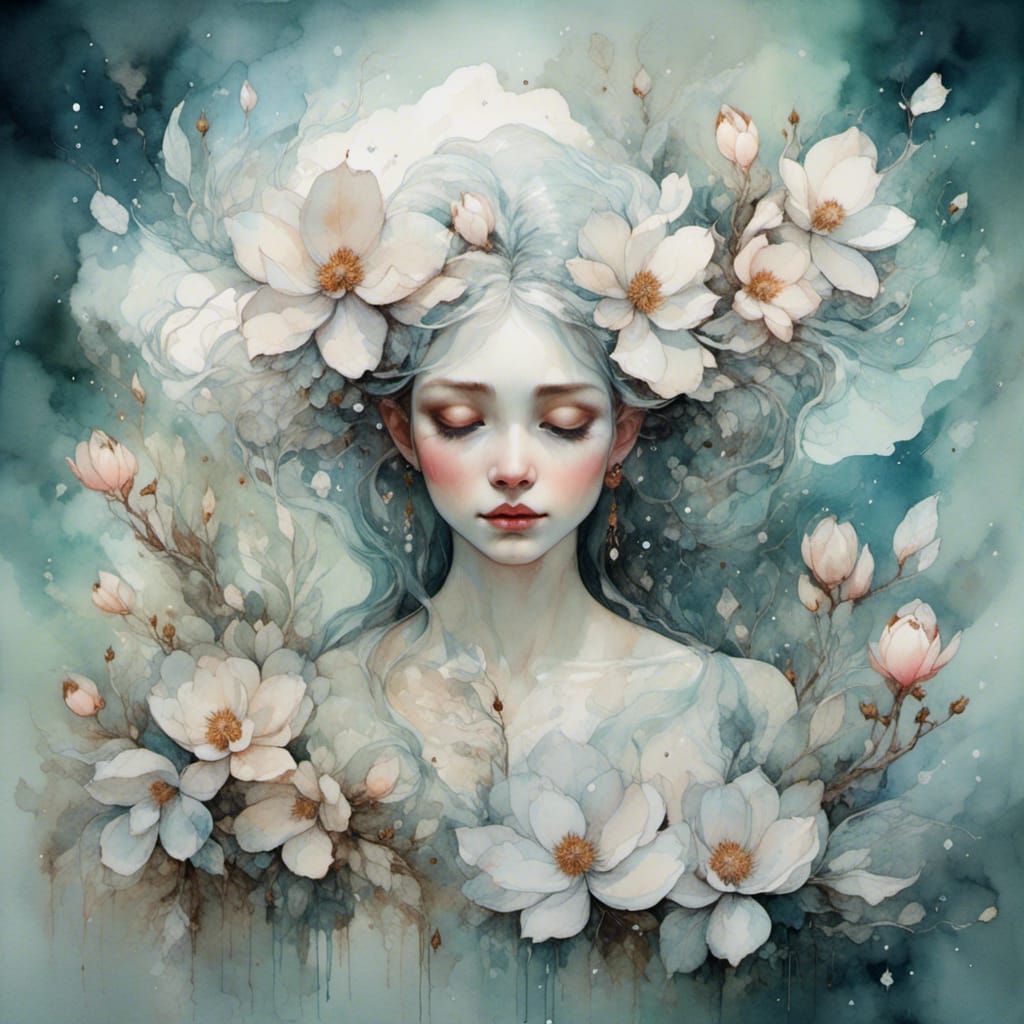 Abstract Emotional Landscape in Soft Quartz Tones