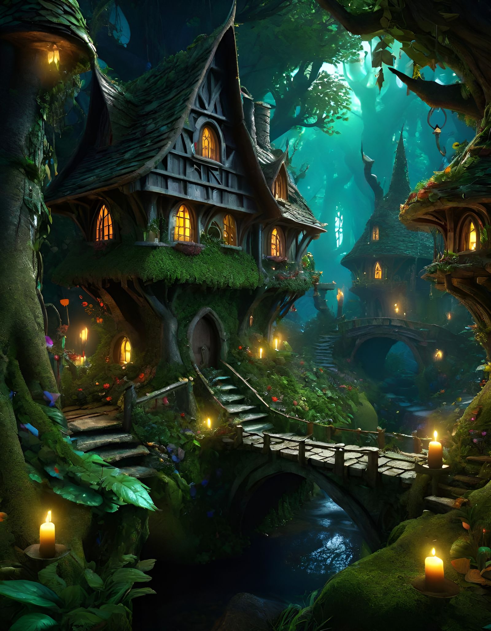 Goblincore Village in Mystical Cursed Grove