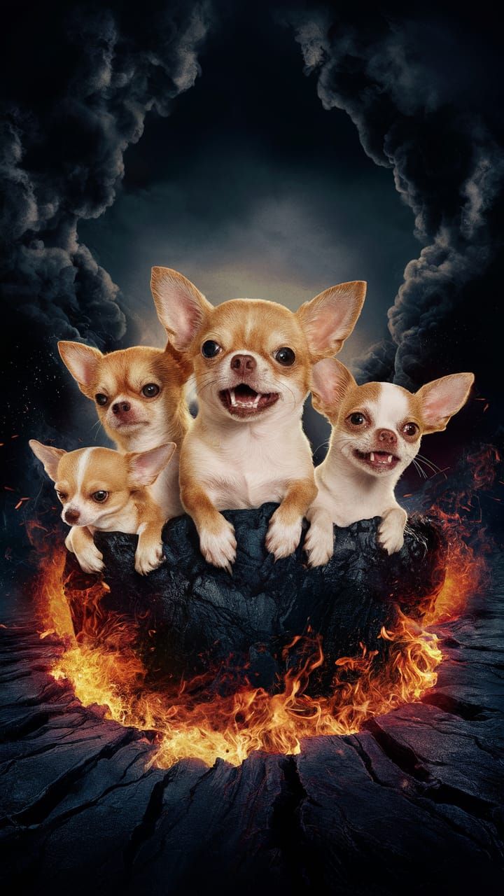 Chilling Movie Poster: The Chihuahuas from Hell
