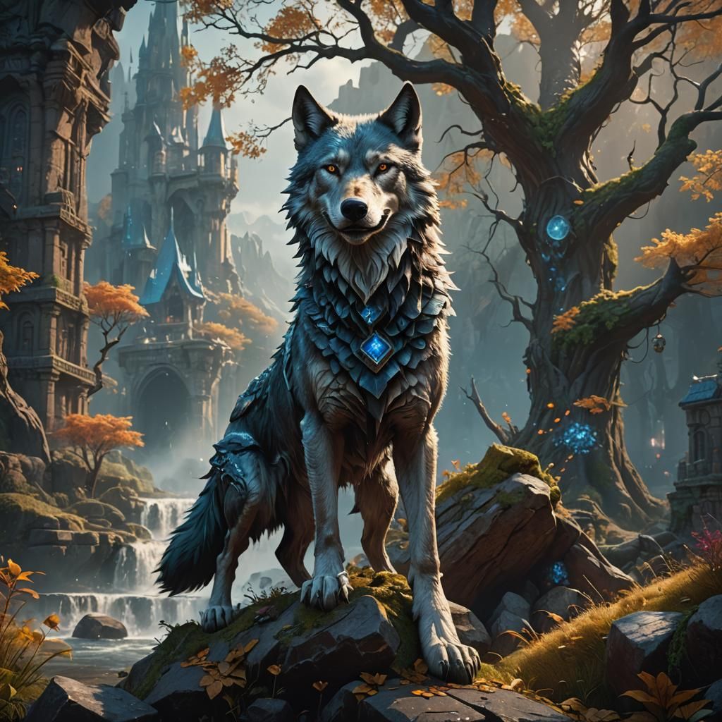 Fantastical Magic Wolf Concept Art