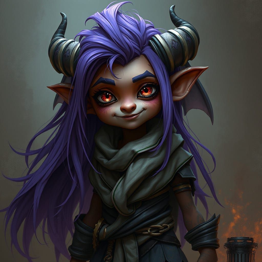 Whimsical Demon Concept Art in Fantasy Style