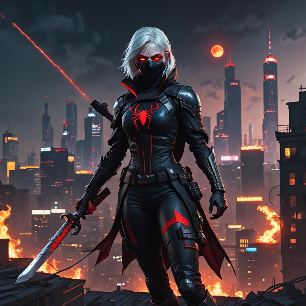 Vampire Child as Cyberpunk Superhero