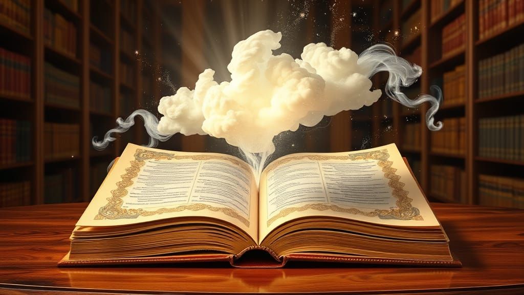 Majestic Book Illuminated by the Holy Spirit