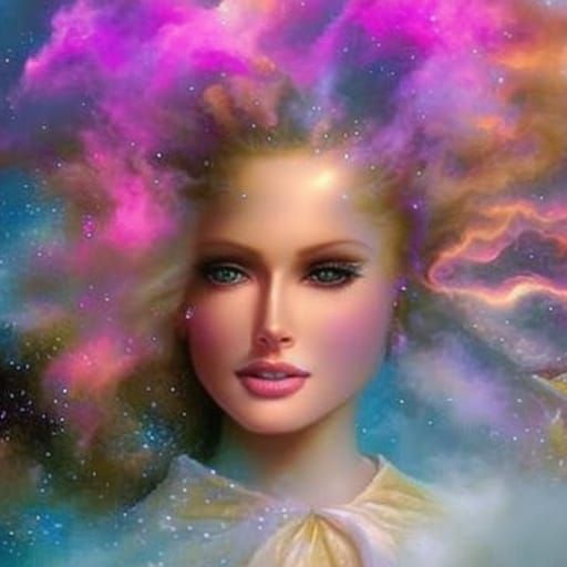 Happy Women in a Dreamlike, Colorful Fisheye View
