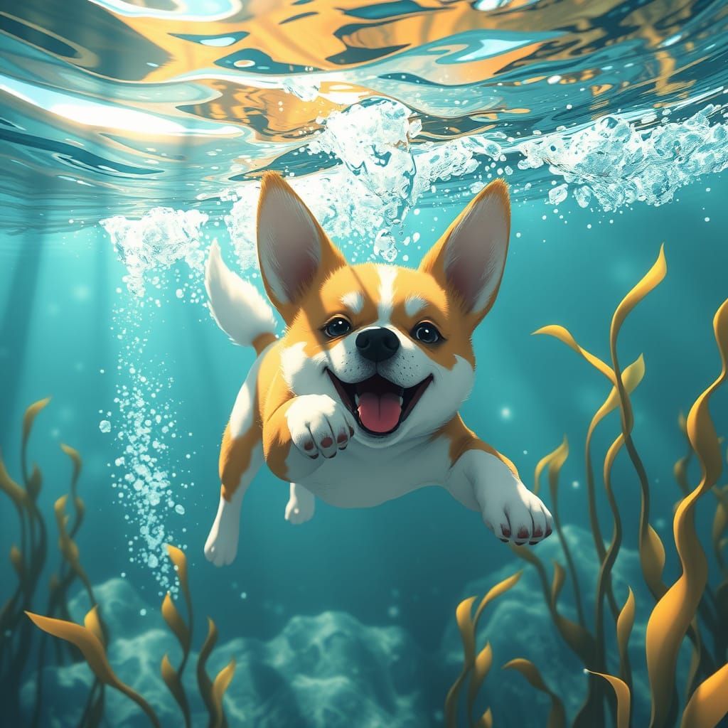 Adorable Dog Dives into Oceanic Wonderland